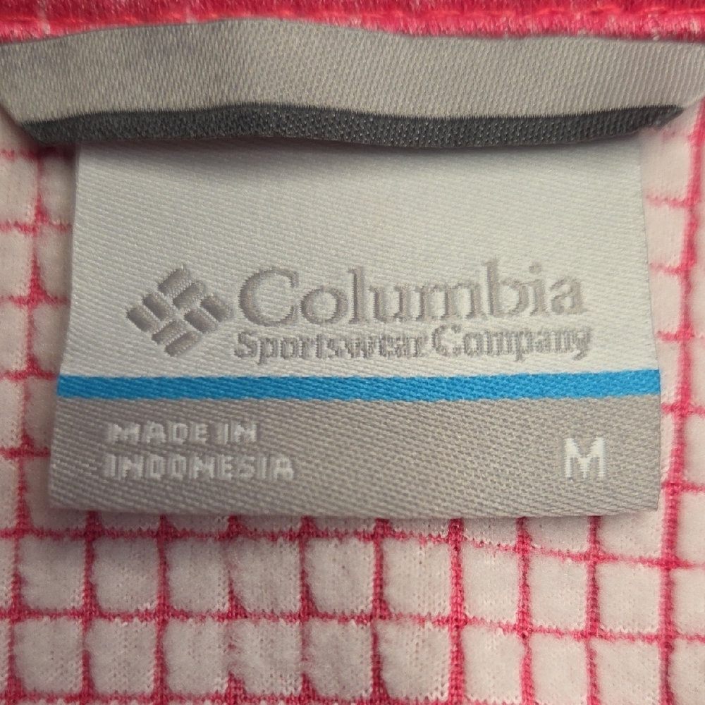 Columbia Women's Park View Grid Lightweight Full Ziip Pink  Fleece Jacket - Picture 5 of 8